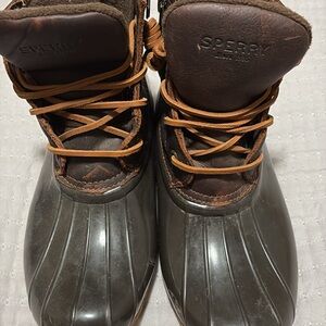 Sperry Dark Brown Leather Winter Boots